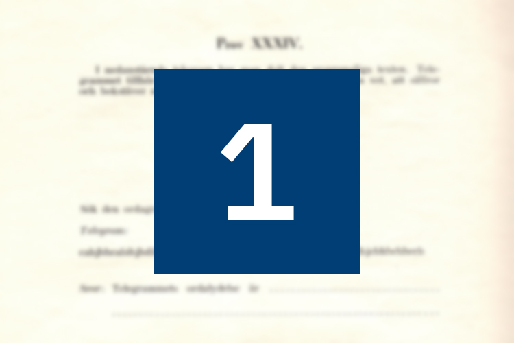 Lucka med en etta på.