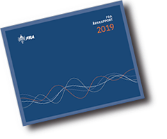 Faksimil på omslag till årsrapport 2019.