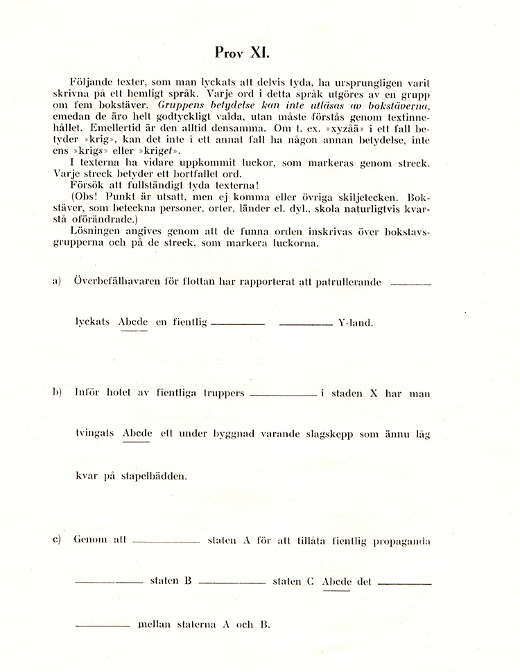 En uppgift på gulnat papper. Texten finns transkriberad i nyheten.