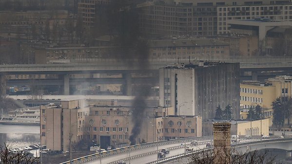 Ukrainas huvudstad Kiev den 24 februari 2022